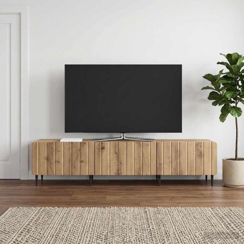 ТВ шкаф 147 x 34,5 x 32 см Дъб артизан Инженерна дървесина