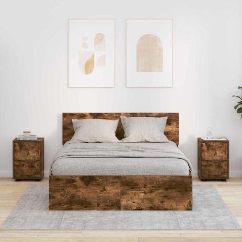 Нощни маси 2 pcs Димян дъб 30,5 x 30 x 43 см Инженерно дърво