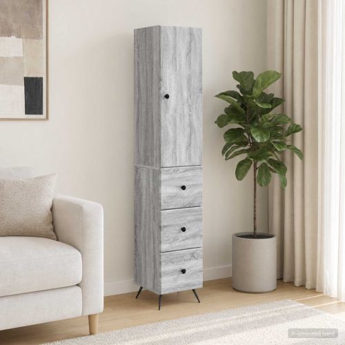 Комплект шкафове 2 pcs Сив Сонома 34,5 x 34,5 x 90 см