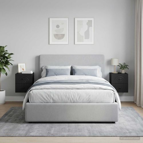 Спален шкаф с монтаж на стена 2 pcs Черно 33 x 34,5 x 40 см
