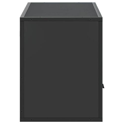ТB шкаф, черен, 100x31x39,5 см, инженерно дърво и метал