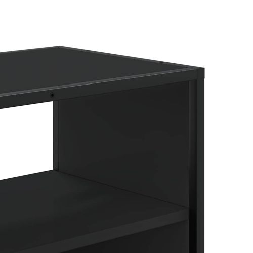 ТB шкаф, черен, 100x31x39,5 см, инженерно дърво и метал