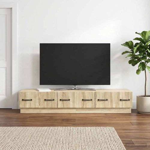 ТВ шкаф Дъб сонома 147 x 34,5 x 27 см Инженерна дървесина