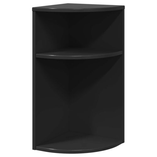 Крайна масичка Черно 29,6 x 29,6 x 60 см Инженерно дърво