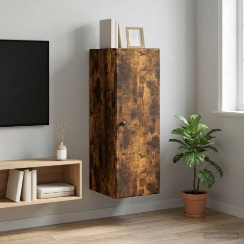 Стенно шкафче Опушен дъб 33 x 34,5 x 90 см Инженерна дървесина