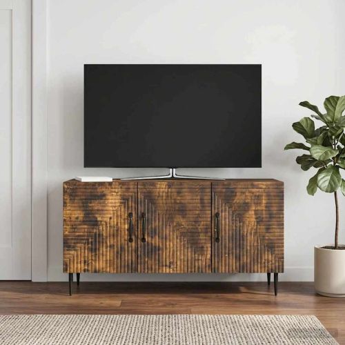 ТВ шкаф Опушен дъб 99 x 34,5 x 50 см Инженерна дървесина