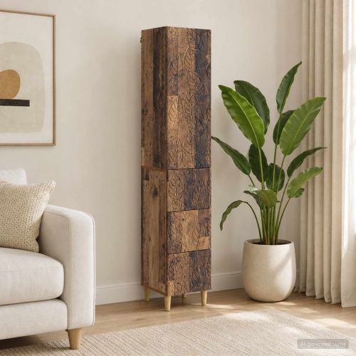 Комплект шкафове 2 pcs Старо дърво 33 x 34,5 x 90 см