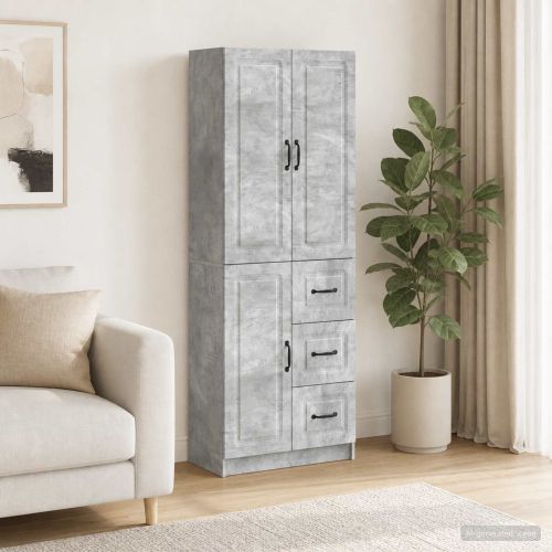 Комплект шкафове 2 pcs Бетонно сиво Инженерна дървесина