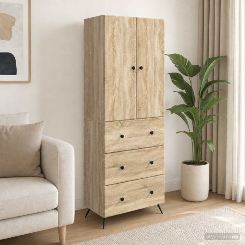 Комплект шкафове 2 бр. 66 x 34,5 x 90 см Инженерна дървесина