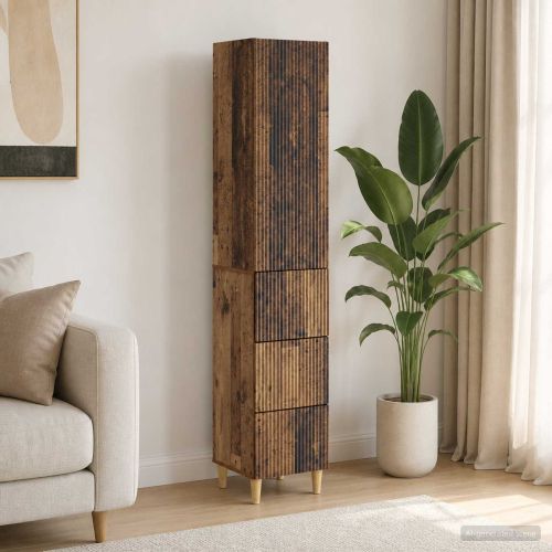 Комплект шкафове 2 pcs 33 x 34,5 x 90 см Инженерна дървесина