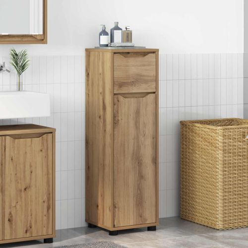 Шкаф за баня Дъб 30,5 x 30 x 101 см Инженерно дърво