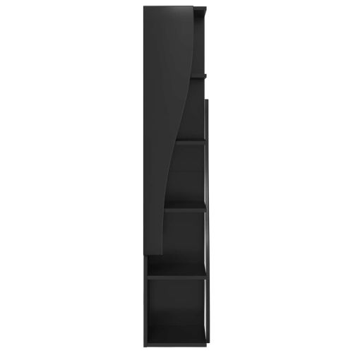 Ъглов шкаф 27,5x27x140см Инженерна дървесина Черно