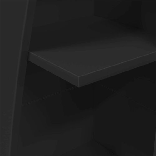Ъглов шкаф 27,5x27x140см Инженерна дървесина Черно