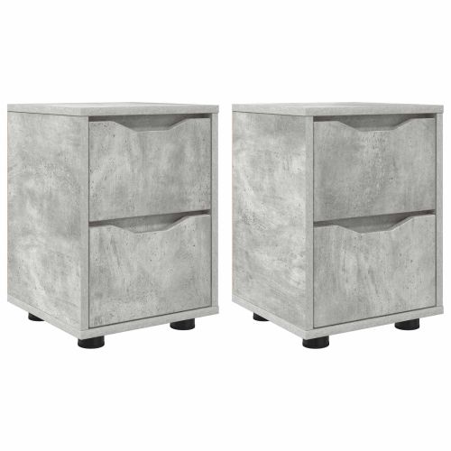 Нощни маси с чекмедже 2 pcs Циментено сиво 30,5 x 30 x 43 см