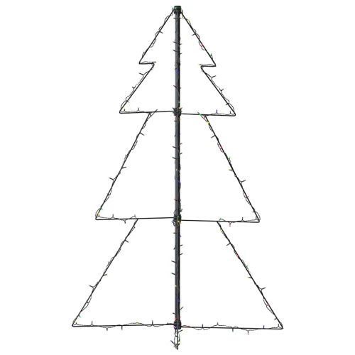 Коледна елха конус, 160 LED, за закрито и открито, 78x120 см