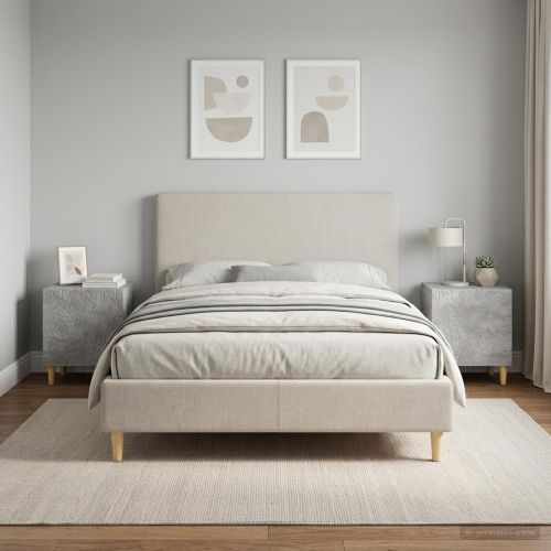 Нощно шкафче 2 pcs Бетонно сиво 43 x 34,5 x 50 см