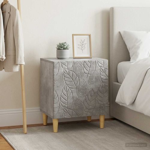 Нощно шкафче 2 pcs Бетонно сиво 43 x 34,5 x 50 см