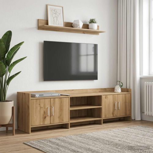 ТВ шкаф 168 x 33 x 47 см Дъб артизан Инженерна дървесина