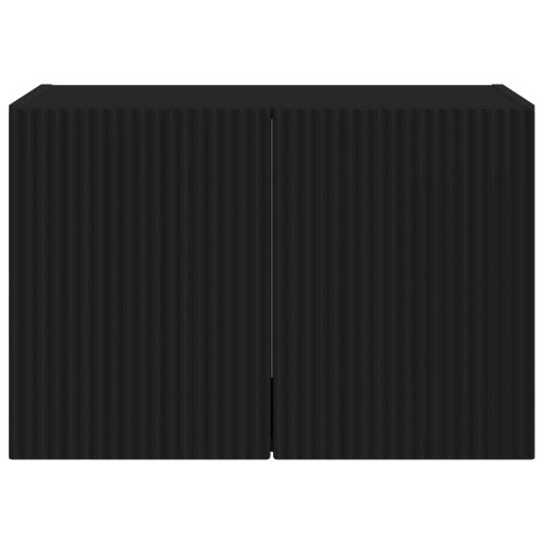 TV стенен шкаф Черно 59,5 x 31 x 40 см Инженерно дърво