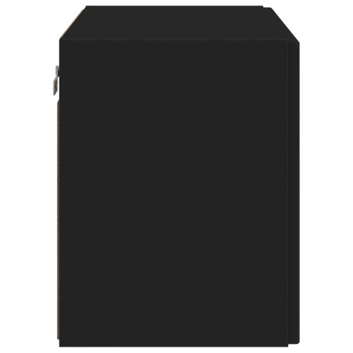 TV стенен шкаф Черно 59,5 x 31 x 40 см Инженерно дърво