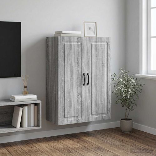 Стенно шкафче Сив Сонома 66 x 34,5 x 90 см Инженерна дървесина