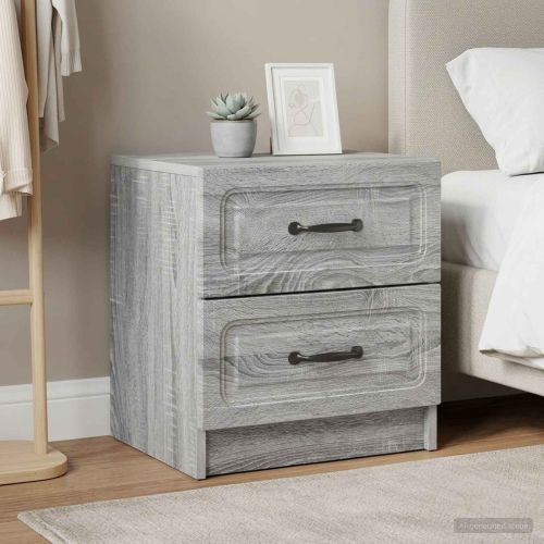 Нощен шкаф с чекмедже 2 pcs Сива сонома 43 x 34,5 x 44,5 см