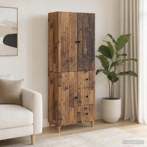 Комплект шкафове 2 pcs 66 x 34,5 x 90 см Инженерна дървесина