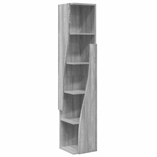 Ъглов шкаф Сив Сонома 27,5x27x140см Инженерно дърво