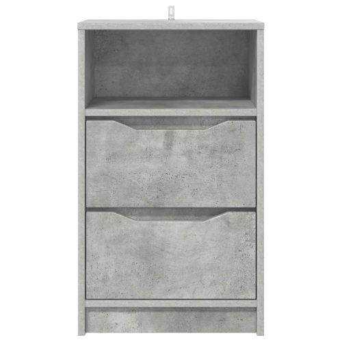 Нощно шкафче Циментено сиво 40 x 30 x 467 см Инженерно дърво