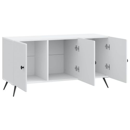 ТВ шкаф Бяло 99 x 34,5 x 50 см Инженерна дървесина