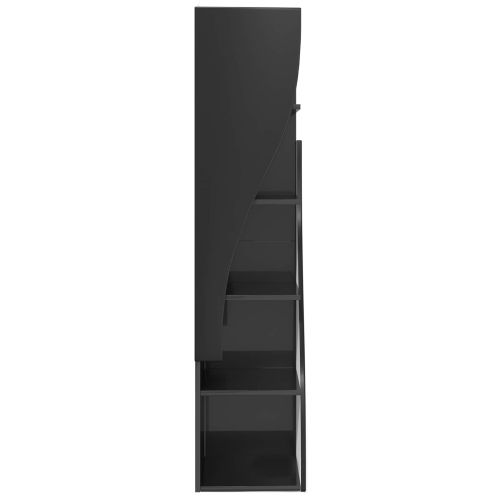 Ъглов шкаф 32x32x140см Инженерна дървесина Черно