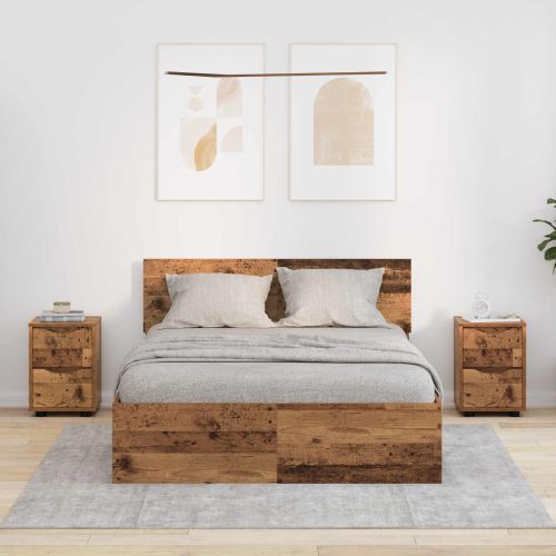 Нощни маси 2 pcs Старо дърво 30,5 x 30 x 43 см Инженерно дърво