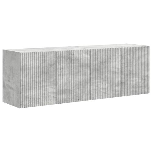 TV стенен шкаф 2 pcs Циментено сиво 59,5 x 31 x 40 см
