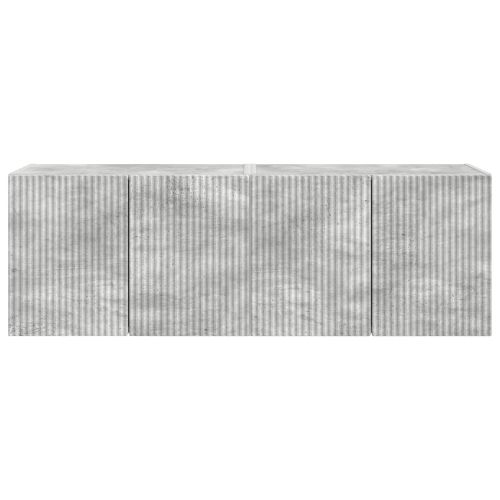 TV стенен шкаф 2 pcs Циментено сиво 59,5 x 31 x 40 см