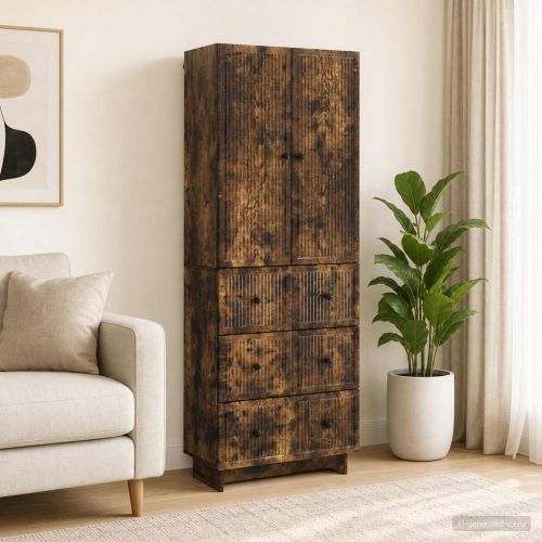 Комплект шкафове 2 pcs 66 x 34,5 x 90 см Инженерна дървесина