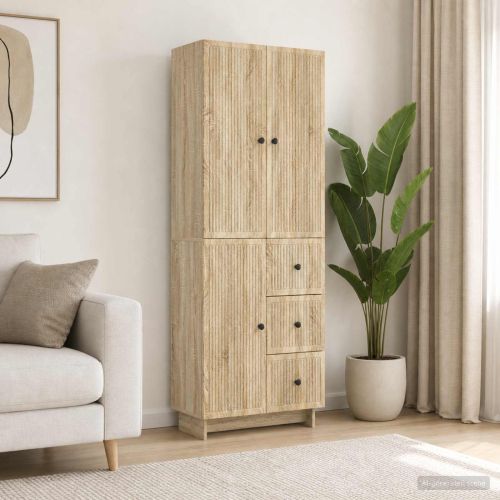 Комплект шкафове 2 pcs 66 x 34,5 x 90 см Инженерна дървесина