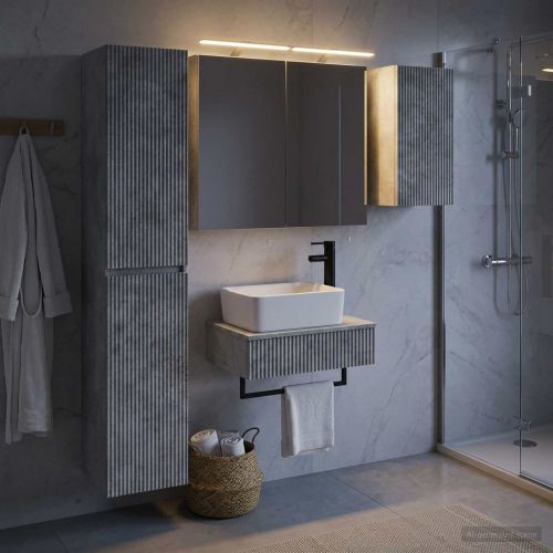 Комплект мебели за баня 5 pcs Бетонно сиво