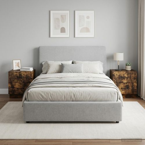 Нощен шкаф с чекмедже 2 pcs Опушен дъб 43 x 34,5 x 44,5 см