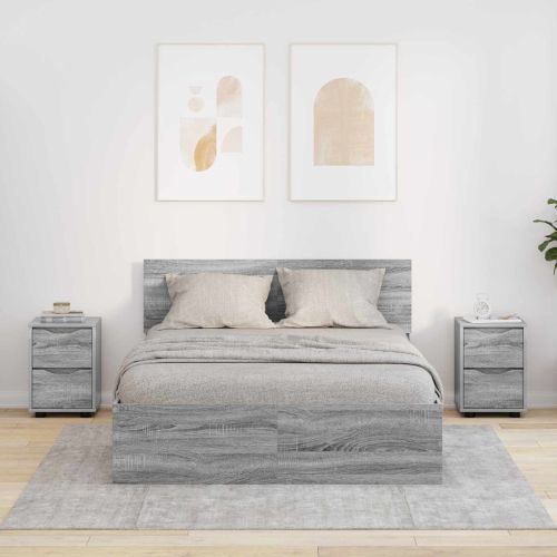 Нощни маси 2 pcs Сив Сонома 30,5 x 30 x 43 см Инженерно дърво
