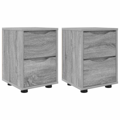 Нощни маси 2 pcs Сив Сонома 30,5 x 30 x 43 см Инженерно дърво