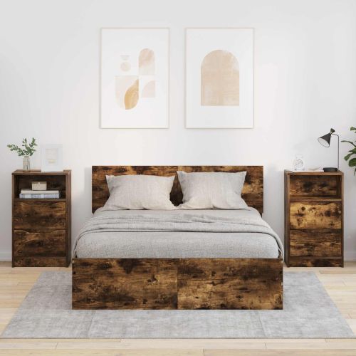Нощни маси 2 pcs Димян дъб 40 x 30 x 467 см Инженерно дърво