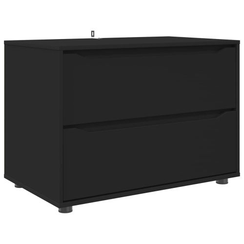 Шкаф за съхранение Черно 80 x 48 x 57 см Инженерно дърво