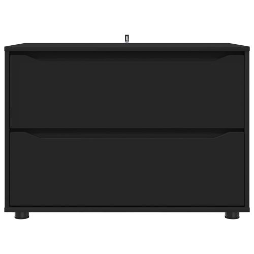 Шкаф за съхранение Черно 80 x 48 x 57 см Инженерно дърво