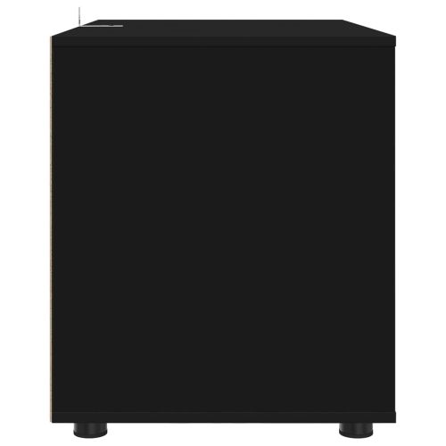 Шкаф за съхранение Черно 80 x 48 x 57 см Инженерно дърво