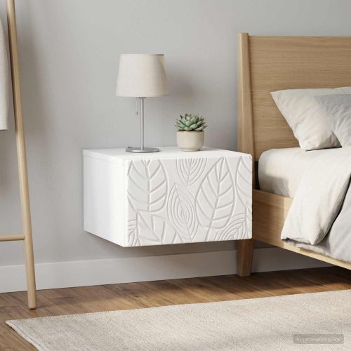Спален шкаф с монтаж на стена 2 pcs Бяло 49 x 34,5 x 20 см