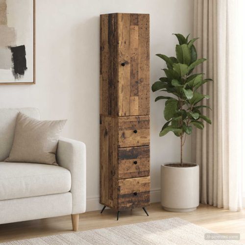 Комплект шкафове 2 pcs Старо дърво 34,5 x 34,5 x 90 см