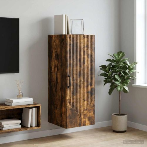 Стенно шкафче Опушен дъб 33 x 34,5 x 90 см Инженерна дървесина