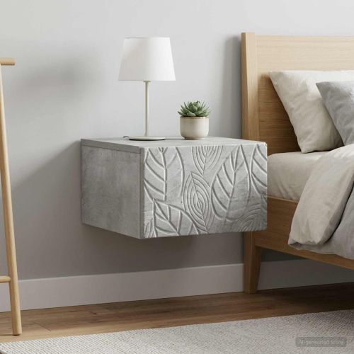 Стенен страничен масичка 2 pcs Бетонно сиво 34,5 x 33 x 20 см