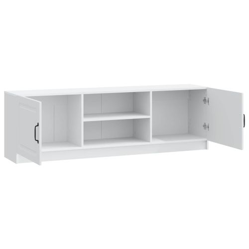 ТВ шкаф Бяло 150 x 31 x 47 см Инженерна дървесина