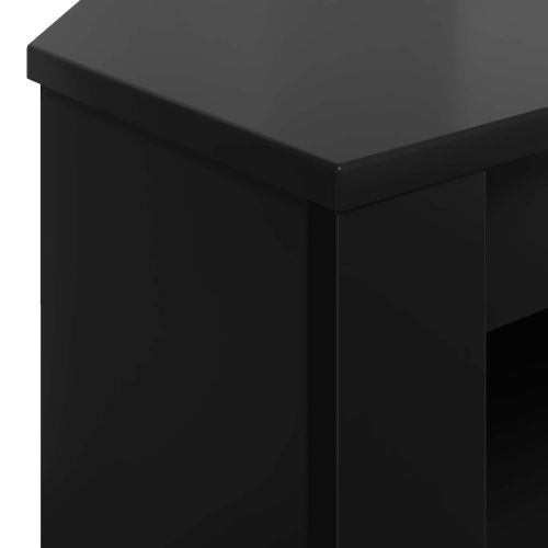 Ъгловшкафзателевизор Черно 102 x 40,5 x 45 см Инженерно дърво